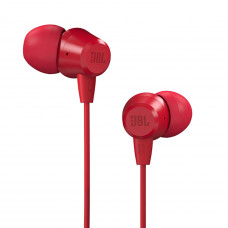 JBL T50HI by Harman Wired Headphone with Noise Isolation Mic RED