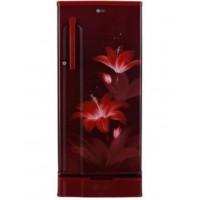 LG 188 L 3 STAR DIRECT-COOL SINGLE DOOR REFRIGERATOR, RUBY GLOW, WITH DRAWER (GL-D191KRGD)