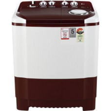 LG 7 kg 4 Star Rating Semi Automatic Top Load White, Maroon  (P7010RRAY)