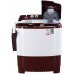 LG 7 kg 4 Star Rating Semi Automatic Top Load White, Maroon  (P7010RRAY)