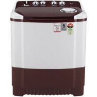 LG 8 kg Semi Automatic Top Load White, Maroon  (P8030SRAZ)