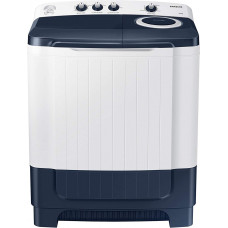 Samsung 8.5 Kg Semi-Automatic 5 Star Top Loading Washing Machine (WT85R4200LL/TL, Light Grey, Royal Blue Lid (Transparent)